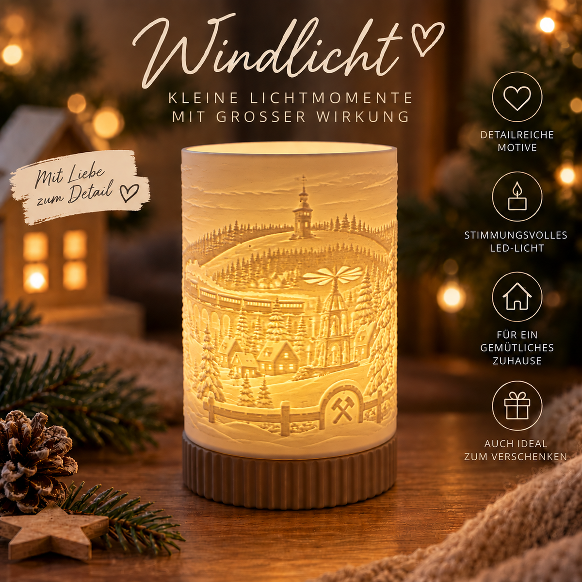 Windlicht "Erzgebirge"