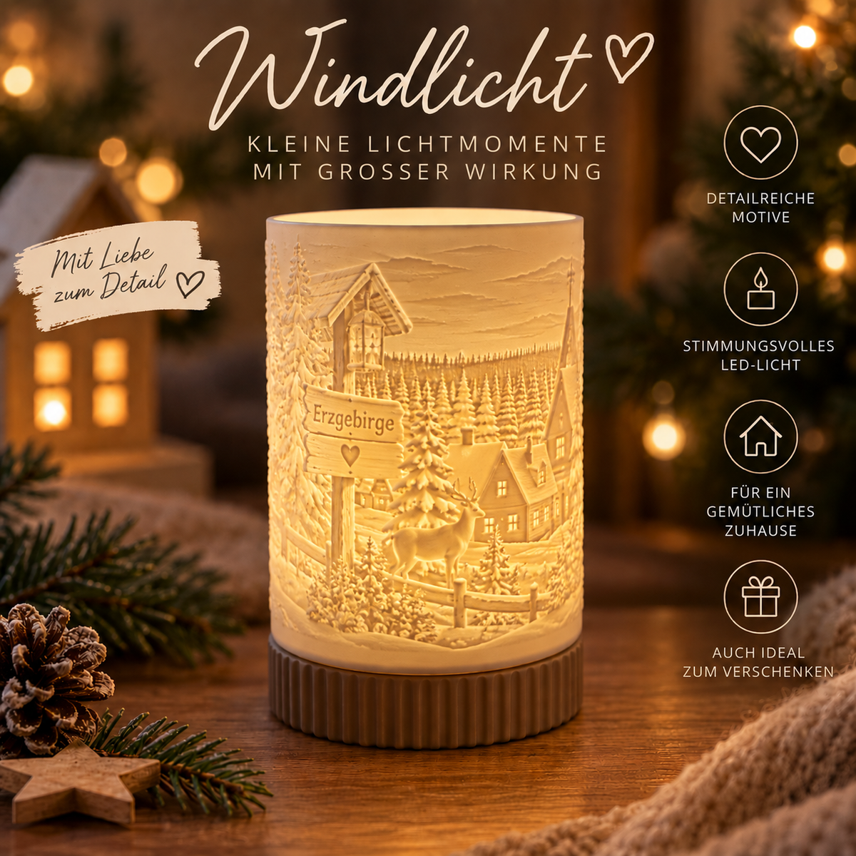 Windlicht "Erzgebirge"